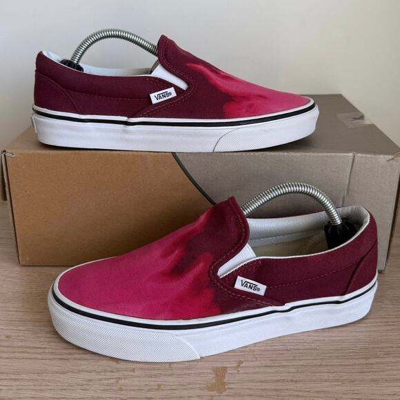 Vans Classic Lo Slip On Pink \\White Sneakers  SZ- 6 Men SZ- 7.5 Women main image 11